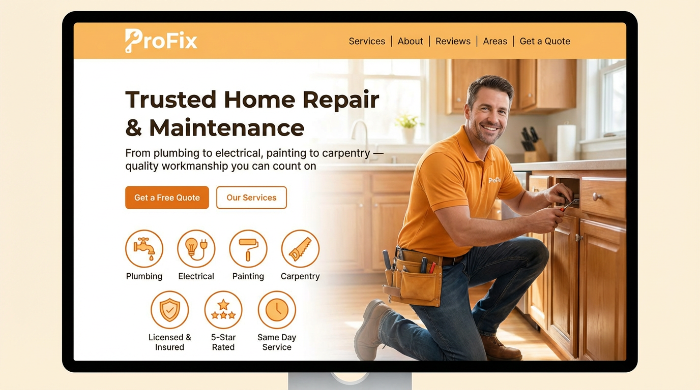 ProFix — Home services website design